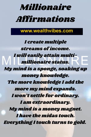millionaire affirmations to build wealth